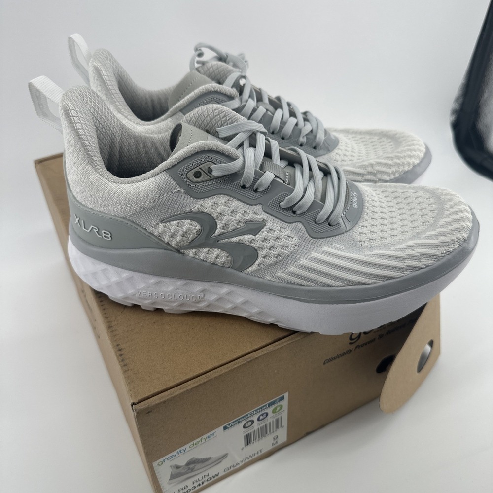 gdefy XLR8 RUN Women's Size‎ 9 Gravity Defyer Running Shoes TB9034FGW Gray White